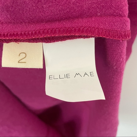 Ellie Mae Studios Fayette dress in magenta with puffy sleeves , size 4 - Picture 11 of 12